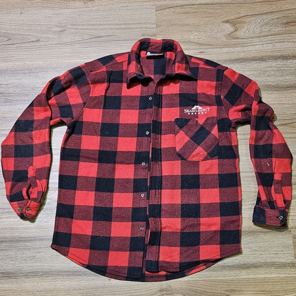 Misty Mountain Red and Black Plaid Flannel Shirt